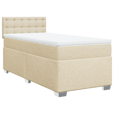vidaXL krémszínű szövet rugós ágy matraccal 80 x 200 cm ágy és ágykellék