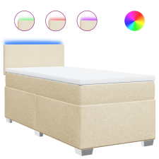 vidaXL krémszínű szövet rugós ágy matraccal 80 x 200 cm ágy és ágykellék