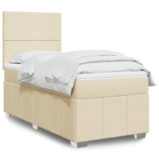 vidaXL krémszínű szövet rugós ágy matraccal 80 x 200 cm ágy és ágykellék