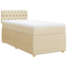 vidaXL krémszínű szövet rugós ágy matraccal 80 x 200 cm (3287295) ágy és ágykellék