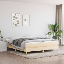 vidaXL krémszínű szövet rugós ágykeret 180x200 cm ágy és ágykellék