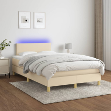vidaXL krémszínű szövet rugós és LED-es ágy matraccal 120 x 200 cm ágy és ágykellék