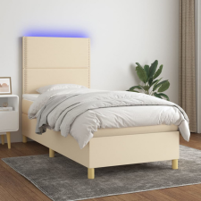 vidaXL krémszínű szövet rugós és LED-es ágy matraccal 80 x 200 cm ágy és ágykellék