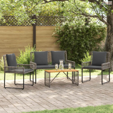 vidaXL Kültéri Bútor Szett párnával acél kerti bútor