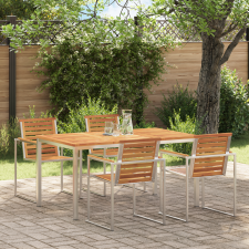 vidaXL kültéri étkezőasztal 150x90x75 cm Tömör akácfa kerti bútor