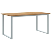 vidaXL Kültéri Étkezőasztal Szürke 160x80x75 cm Acél és Szilárd Akácfa