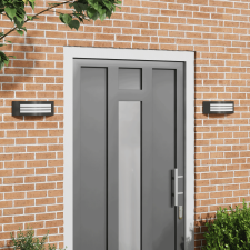 vidaXL Kültéri Fali Lámpa 2 db Fekete Rozsdamentes Acél IP44 kültéri világítás