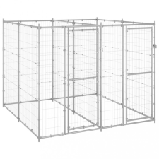 vidaXL kültéri horganyozott acél kutyakennel 4,84 m² szállítóbox, fekhely kutyáknak