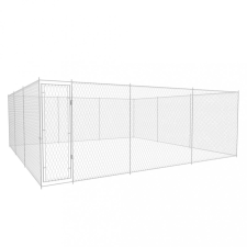 vidaXL kültéri horganyzott acél kutyakennel 570x570x185 cm szállítóbox, fekhely kutyáknak