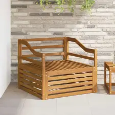 vidaXL Kültéri kanapé Természetes kerti bútor