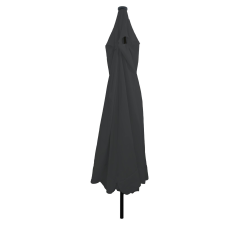 vidaXL Kültéri Napernyő LED Fényekkel ø395x245 cm Antracit kerti bútor