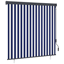 vidaXL Kültéri Rolós Árnyék Csíkos Kék és fehér 180 x 250 cm szövet lakástextília