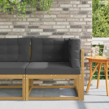 vidaXL Kültéri Sarokkanapé Poliészter Fehér kerti bútor