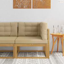 vidaXL Kültéri Sarokkanapé Poliészter Fehér kerti bútor