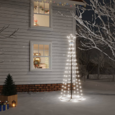 vidaXL kúp alakú karácsonyfa 108 hideg fehér LED-del 70 x 180 cm műfenyő