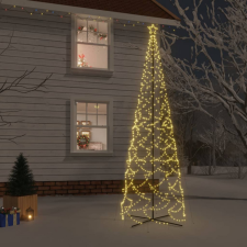 vidaXL kúp alakú karácsonyfa 1400 meleg fehér LED-del 160 x 500 cm műfenyő