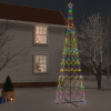 vidaXL kúp alakú karácsonyfa 3000 színes LED-del 230 x 800 cm