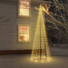 vidaXL kúp alakú karácsonyfa 732 meleg fehér LED-del 160 x 500 cm műfenyő
