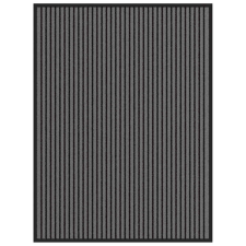 vidaXL lábtörlő csíkos fekete és szürke 90x120 cm lakástextília