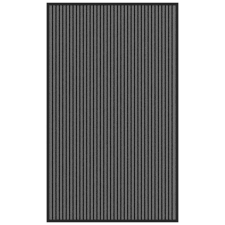 vidaXL lábtörlő csíkos fekete és szürke 90x150 cm lakástextília