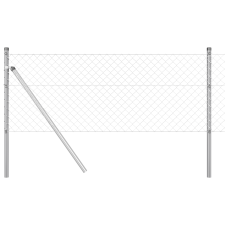 vidaXL láncos kerítés 13 talppal 0.8x25 m Horganyzott acél (3351140) építőanyag