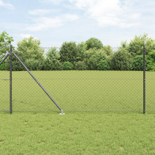 vidaXL Láncos kerítés 7 Cölöppel 1.4x10 m Galvanizált Acél építőanyag