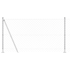 vidaXL Láncos kerítés 7 földelő rúddal 1.2x10 m galvanizált acél (3351294) építőanyag