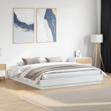 vidaXL LED Ágykeret - Fehér - 200x200 cm ágy és ágykellék