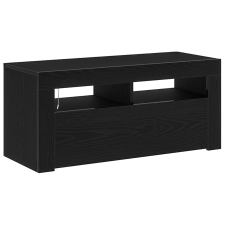 vidaXL LED-es fekete tölgy TV szekrény 90x35x40 cm szerelt fából (862560) bútor