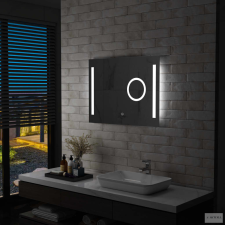 vidaXL LED-es fürdőszobai falitükör érintésérzékelővel 80 x 60 cm fürdőszoba bútor