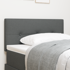 vidaXL LED Fejtámla Gomb Tufted Sötétszürke 90 cm Textil ágy és ágykellék