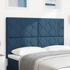 vidaXL LED Fejtámla Gyémánt Blokk Design Kék 144 cm Szövet ágy és ágykellék