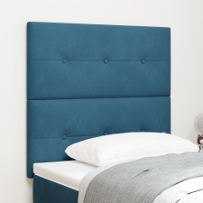 vidaXL LED Fejtámla Sötét Kék 90 cm Bársony ágy és ágykellék