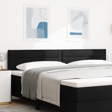 vidaXL LED fejtámla vonal design fekete 200 cm textil ágy és ágykellék