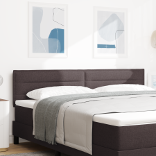 vidaXL LED Fejtámla vonalakkal Sötétbarna 90 cm Szövet ágy és ágykellék