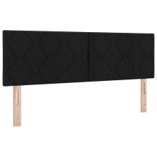 vidaXL LED fejvég gyémánt blokkminta fekete 160 cm szövet (3338228) ágy és ágykellék