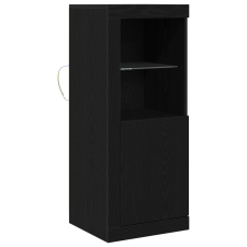 vidaXL LED világítással rendelkező oldalszekrény fekete tölgy 41x37x100 cm (863026) bútor