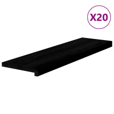 vidaXL lépcsőfokok 20 db Sötétbarna 90x25x2 cm tömör fa tölgyfa lakástextília