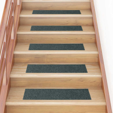 vidaXL Lépcsőszőnyeg - Zöld - 30 db - 76x20 cm lakástextília