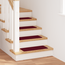 vidaXL Lépcsőszőnyegek Latex Háttal Bordeaux 25x60 cm lakástextília