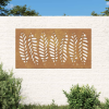 vidaXL levélmintás corten acél kerti faldísz 105 x 55 cm