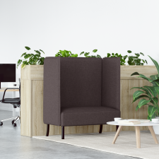 vidaXL magas háttámlás kanapé sötétbarna 109x56x121 cm szövet bútor