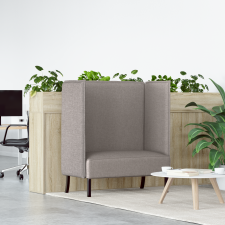 vidaXL Magas Háttámlású Kanapé Porszín 109x56x121 cm Anyag bútor