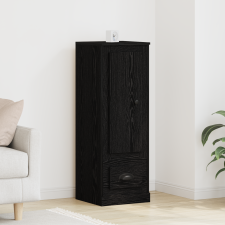 vidaXL Magas szekrény Fekete Tölgy 36x35,5x103,5 cm Műanyag Fa bútor