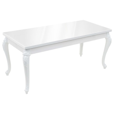 vidaXL magasfényű fehér étkezőasztal 179 x 89 x 81 cm (246958) bútor