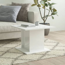 vidaXL magasfényű fehér forgácslap dohányzóasztal 55,5 x 55,5 x 40 cm bútor