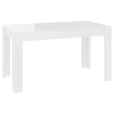 vidaXL magasfényű fehér forgácslap étkezőasztal 140 x 74,5 x 76 cm (804208) bútor