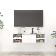 vidaXL magasfényű fehér forgácslap fali polc 102 x 30 x 29 cm bútor