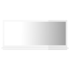 vidaXL magasfényű fehér forgácslap fürdőszobai tükör 80 x 10,5 x 37 cm (804577) fürdőszoba bútor