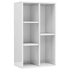 vidaXL magasfényű fehér forgácslap könyv-/tálalószekrény 50x25x80 cm   (800168) bútor